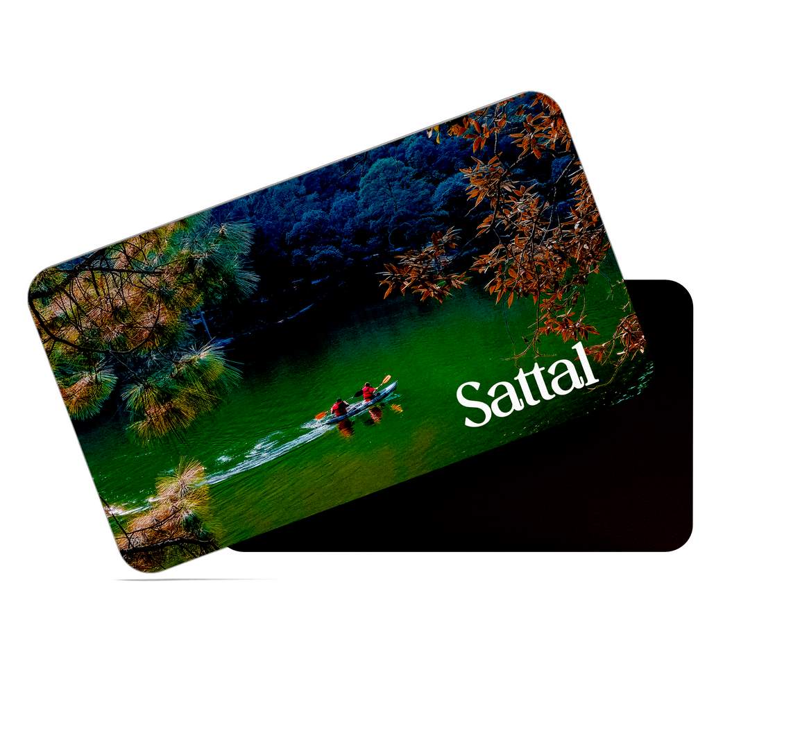 dhcrafts Multicolor Uttarakhand Sattal Design Rectangular Rubber Matte Finish Fridge Magnet / Magnetic Card Pack of 1 (8.6cm x 5.4cm)